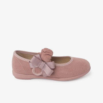 RUFFLED RIBBON MARY JANES WITH BOW