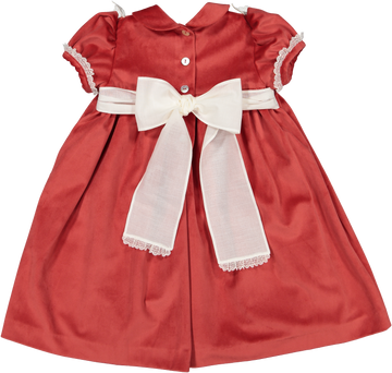 CARMINE VELVET DRESS