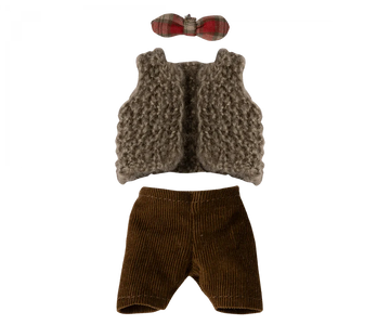 VEST, PANTS AND BOW TIE FOR GRANDPA MOUSE