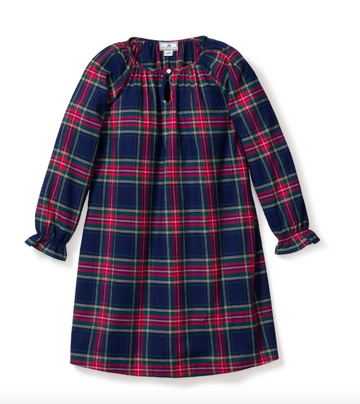 Girl's Brushed Cotton Delphine Nightgown in Windsor Tartan