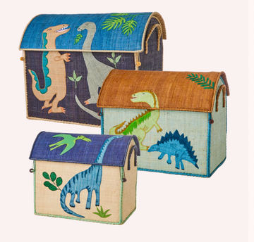 Large Storage Basket with Dinosaur Theme