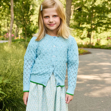 GIRLS CONSTANCE SWEATER -4 CRYSTAL BLUE