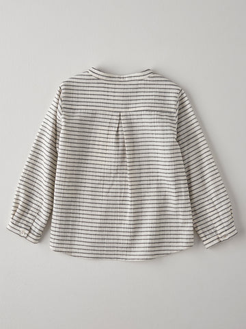 SHIRT grey stripes cuello Mao