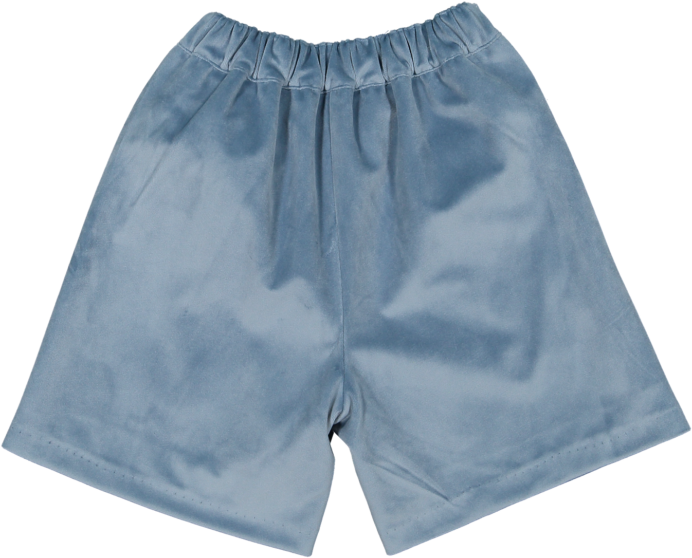 DUSTY BLUE VELVET SHORTS